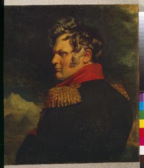 Porträt von Befehlshaber der russischen Armee auf dem Kaukasus Alexei Jermolow (1777-1861) 1824