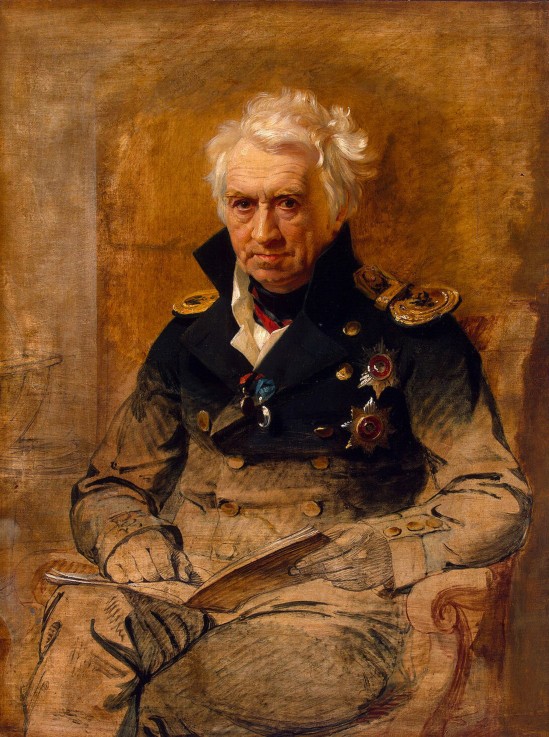 Porträt von Schriftsteller und Admiral Alexander Semjonowitsch Schischkow (1754-1841) von George Dawe