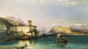 Arona and the Castle of Angera, Lake Maggiore 1856