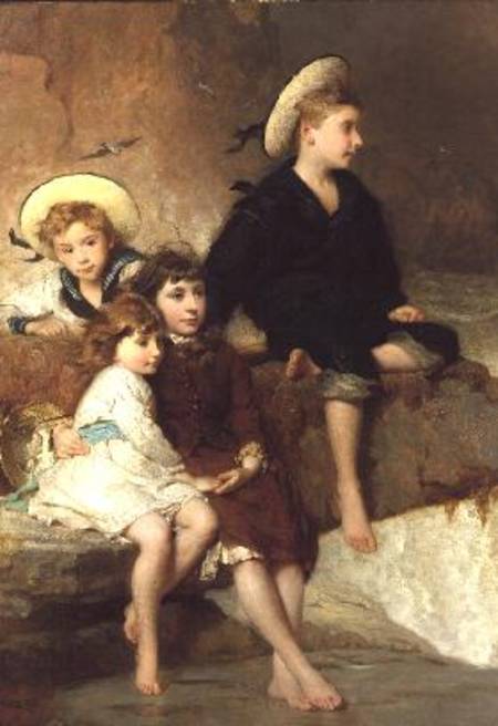 The Children of Sir Hussey Vivian at the Seaside von George Elgar Hicks