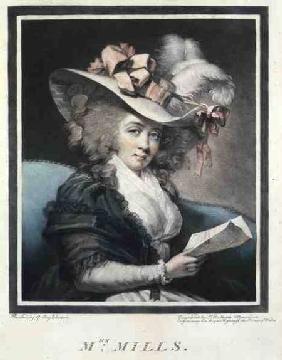 Mrs Mills, engraved and pub. by John Raphael Smith (1752-1812) 1786