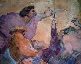 Detail of Punishment of the Doctor, Villa Medicea di Careggi (fresco) 18th