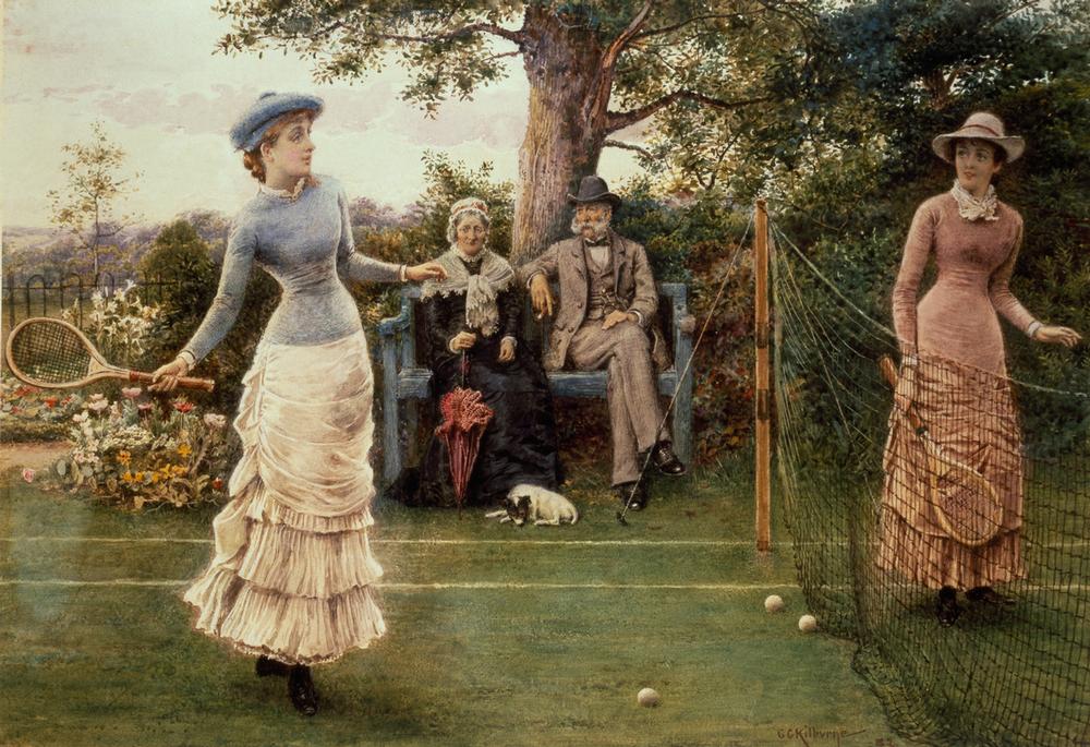 A game of Tennis (Ein Tennisspiel) von George Goodwin Kilburne
