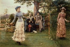A game of Tennis (Ein Tennisspiel) 1882