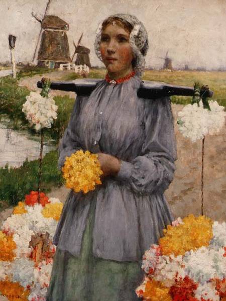 A Dutch Flower Girl von George Hitchcock