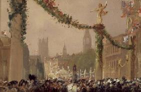 Decorations in Whitehall for the Coronation of King George V 1910