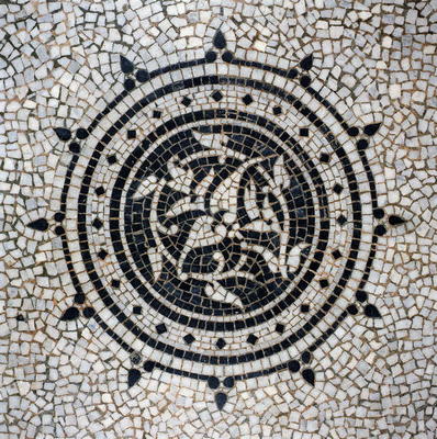 Detail of a geometric floor pattern, c.1880 (mosaic) von George II Aitchison