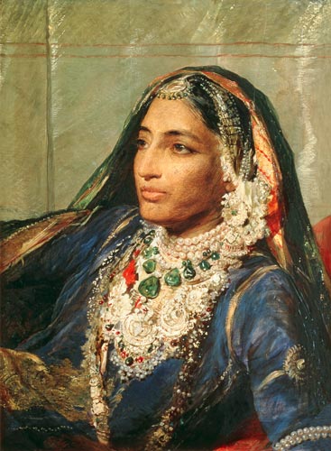Portrait of Rani Jindan Singh, In An Indian Sari von George Richmond