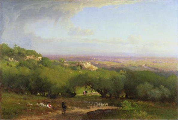 The Alban Hills, 1873 (oil on canvas) von George Snr. Inness