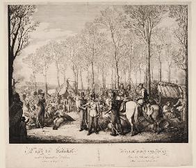 Das Biwak der Kosaken in der Avenue des Champs-Elysées in Paris im April 1814 1814