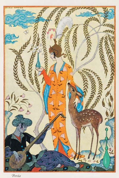 Persien, Illustration aus "The Art of Perfume", veröffentlicht 1912  von Georges Barbier