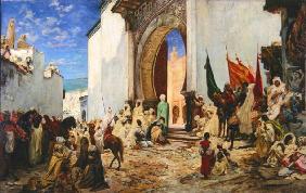 Entry of the Sharif of Ouezzane into the Mosque, 1876 (oil on canvas) 1901