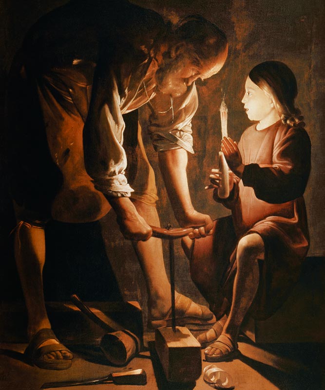 St. Joseph, the Carpenter von Georges de La Tour