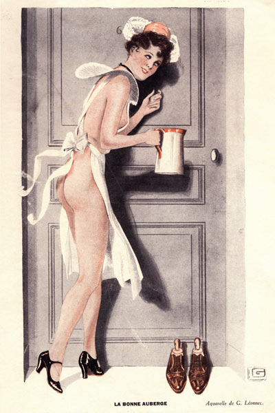 Front cover of ''Le Sourire'' (colour litho)  von Georges Leonnec