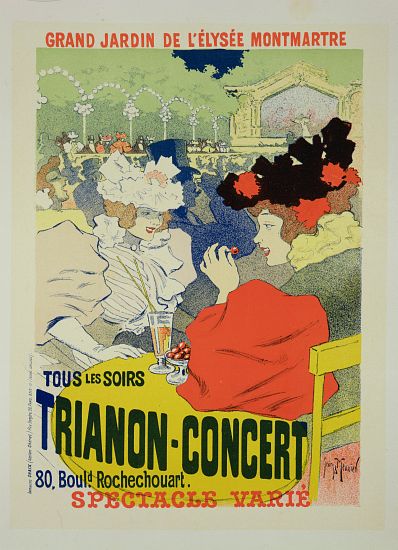 Reproduction of a Poster Advertising the 'Trianon-Concert' von Georges Meunier