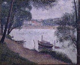 River Landscape with a boat