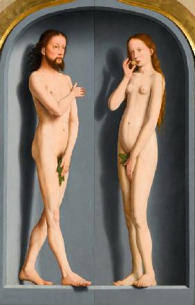 Adam und Eva (Triptychon der Familie Sedano, Rückseite der Flügel)