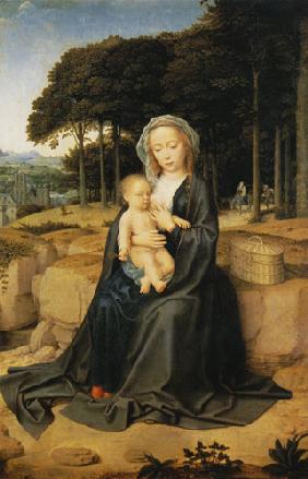 Maria mit dem Kinde bei der Ruhe auf der Flucht nach Ägypten