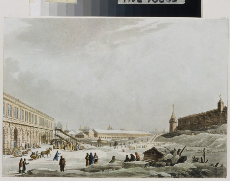 Blick auf die Eisbahn während des Karnevals in Moskau von Gerard de la Barthe