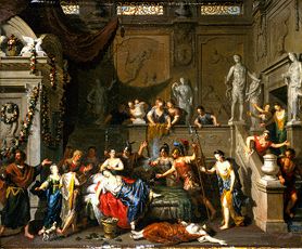 Der Tod der Kleopatra . von Gerard Hoet