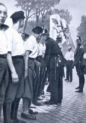 SA members are searched by Prussian Police in Berlin, from 'Deutsche Gedenkhalle: Das Neue Deutschla 18th