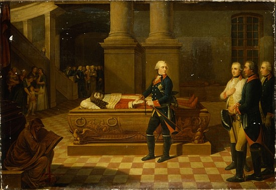 Frederick II in the Elector''s Crypt von German School