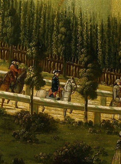 Frederick the Great on Horseback in the Maulbeerallee near Sanssouci von German School