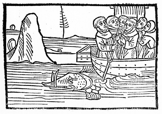 Illustration from ''The Voyage of St. Brendan'' von German School