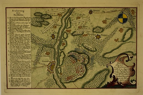 Plan of the Battle of Kunersdorf, August 12th, 1759, 1759 (pen and ink on paper) von German School