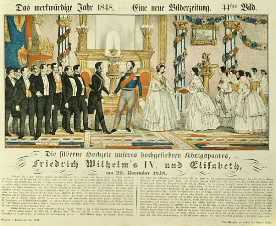 Silver wedding anniversary of Frederick William IV of Prussia and his wife Elizabeth Ludovika of Bav von German School