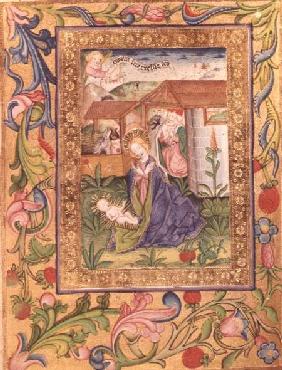 Codex Ser Nov 2599 f. 39v The Birth of Christ