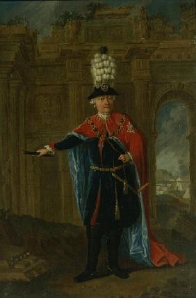 Frederick the Great dressed in the costume of the Order of the Black Eagle