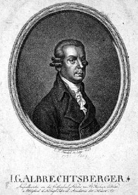 Johann Georg Albrechtsberger (1736-1809) engraved by C.F. Riedel 1803