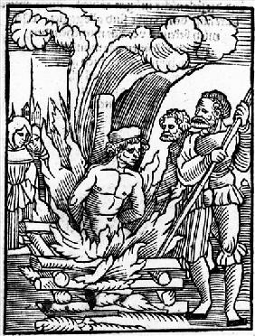 The Burning of Leonhard Kaiser as a heretic at Scharding on 16th August 1527