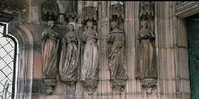 The Five Wise Virgins, jamb figures from the Paradise Portal, figures carved c.1250 c.1350