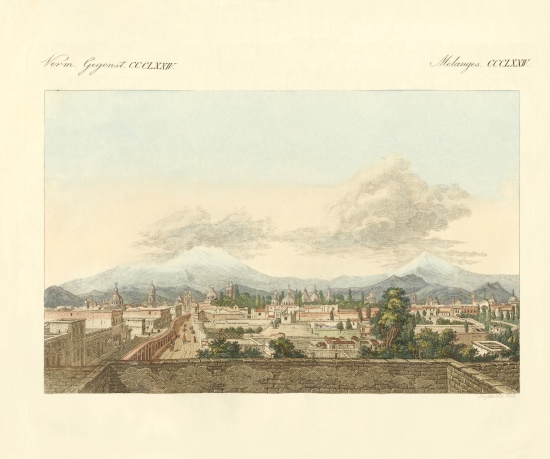 A view of Mexico and of the farer surroundings of that town von German School, (19th century)