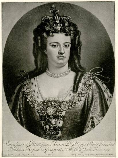 Anna, Königin von England von German School, (19th century)