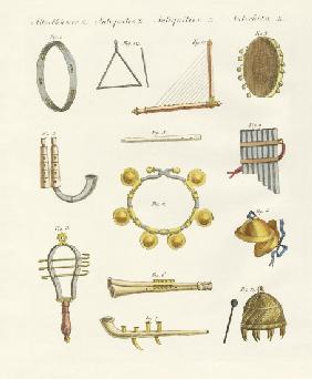 Musical instruments of the ancients -- whistles, rattles and cymbals
