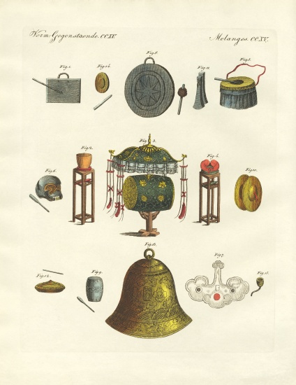 Musical instruments of the Chinese von German School, (19th century)