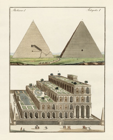 The Seven Wonders of the World von German School, (19th century)