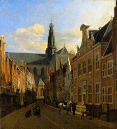Strasse in Haarlem. um 1680