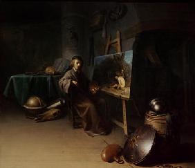 Artist in his studio C15th