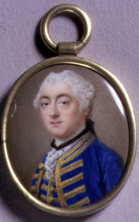 Portrait Miniature of a Man in Blue von Gervase Spencer