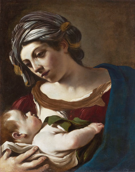 Madonna mit Kind von G. Francesco (Guercino) Barbieri