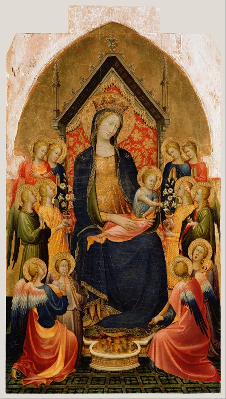 Thronende Madonna mit Kind und Engeln von Gherardo Starnina