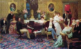Chopin spielt ein Klavierkonzert im Radziwill-Palais 1887