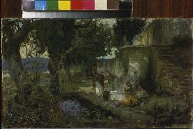 Szene am Brunnen 1890