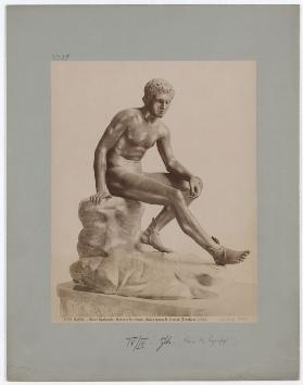 Napoli: Museo Nazionale, Mercurio in riposo, statua greca in bronzo, No. 5272