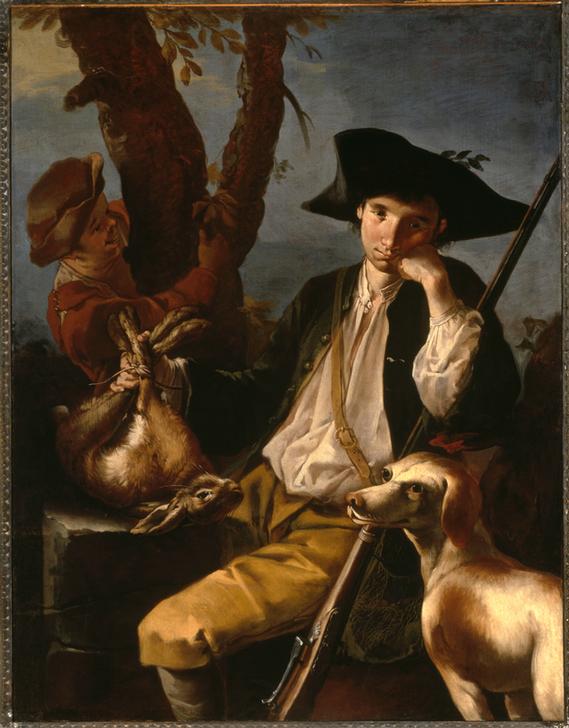 A huntsman at rest (Ein rastender Jäger), undatiert. von Giacomo Francesco Cipper