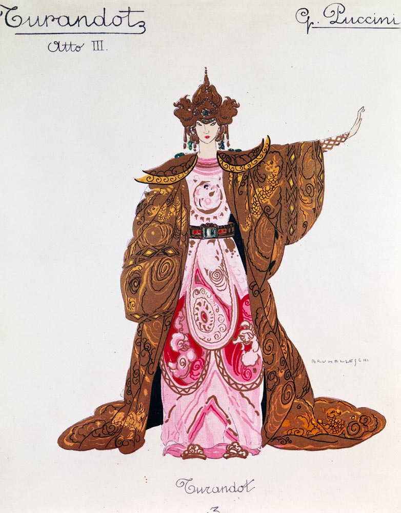 Figurine der Turandot im 3. Akt von Giacomo Puccini